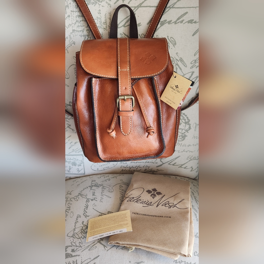 PATRICIA NASH Heritage Aberdeen Leather Backpack NWT - Picture 5 of 16